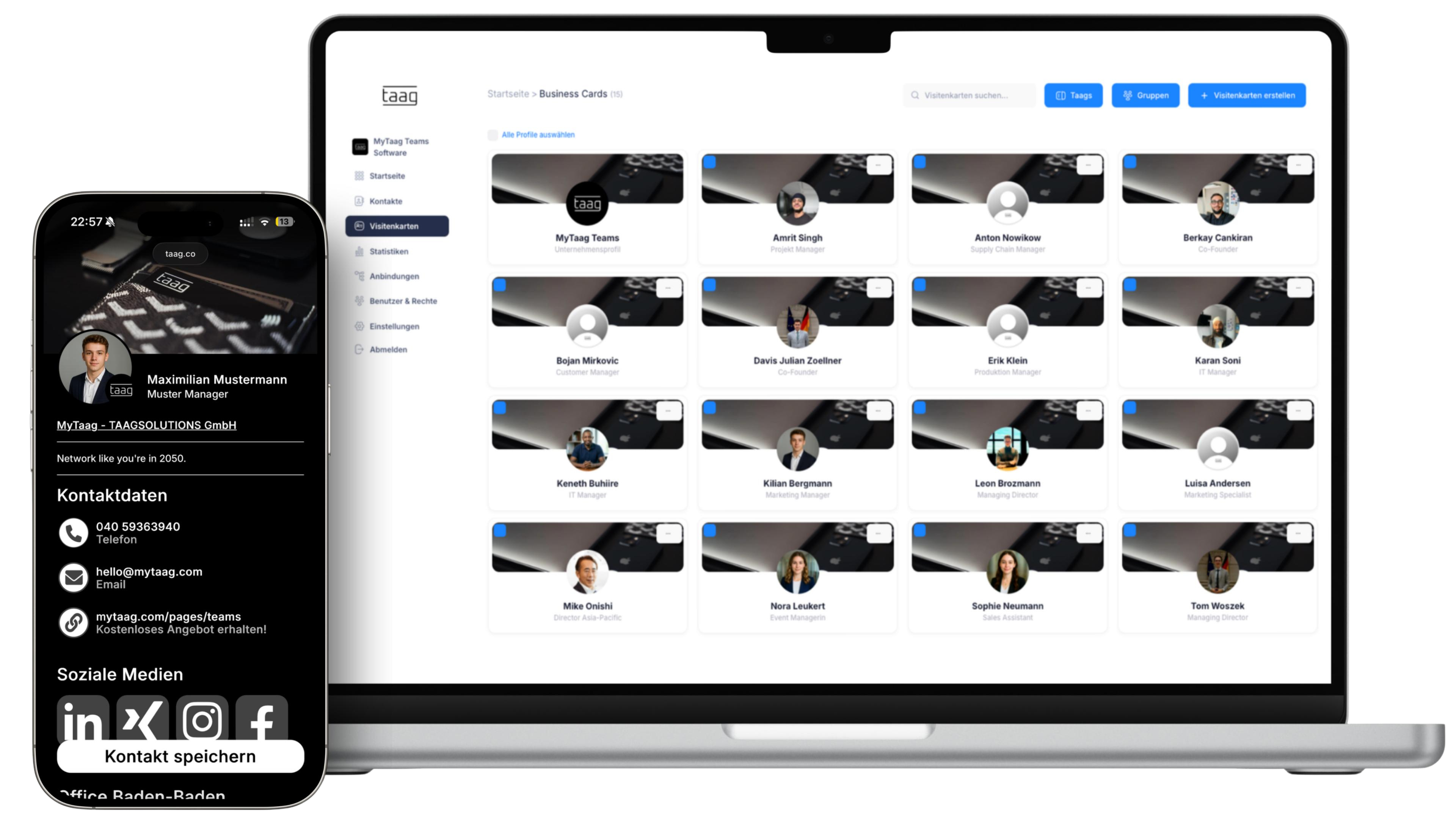 MyTaag – Digitale Visitenkarte für Unternehmen
